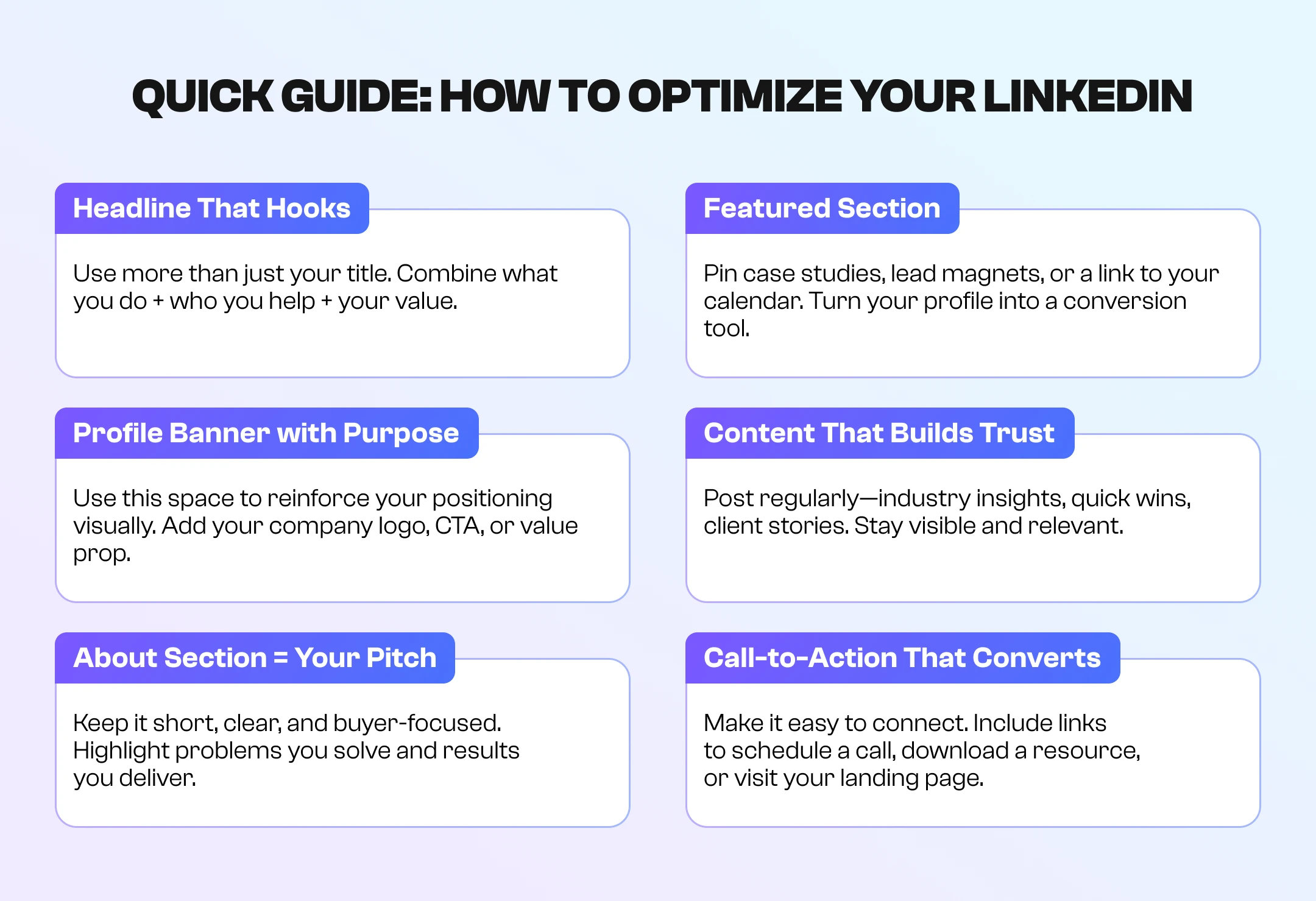 how to optimize your linkedin profile for lead generation